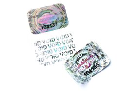 HOLOGRAM SECURITY STICKERS 24x16mm SET/54